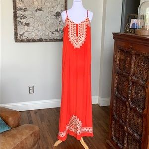 THLM maxi sundress with embroidery detail Sz S